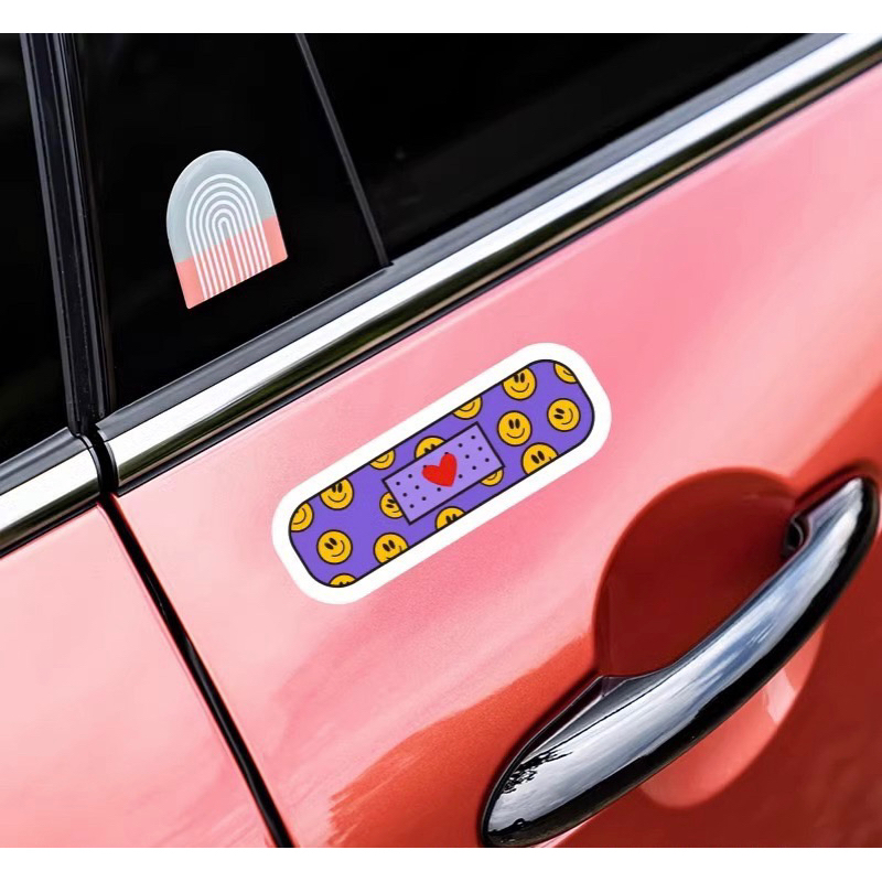 car funny sticker plaster design car body decoration decal front bumper ...
