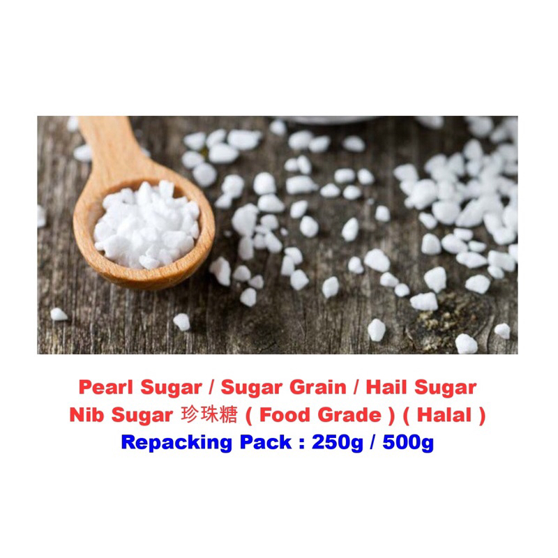 Pearl Sugar / Sugar Grain / Hail Sugar Nib Sugar 珍珠糖 ( Food Grade ...