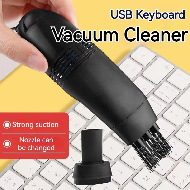 Mini Computer Vacuum USB Keyboard Cleaner PC Laptop Brush Dust Cleaning Kit  (color Random)