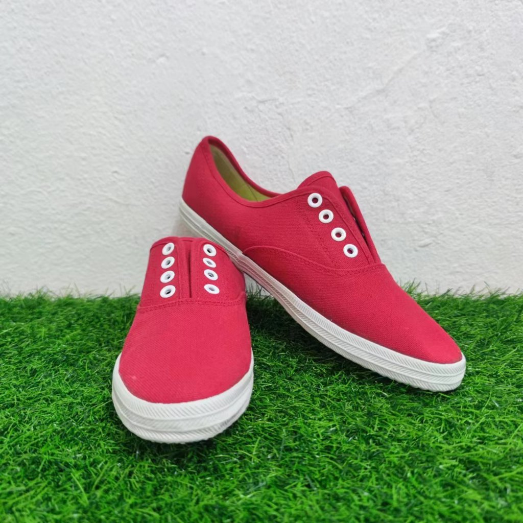 Simple and Easy Red Slip On | Shopee Singapore