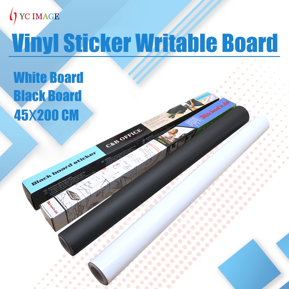 Whiteboard, Blackboard Removable Peel & Stick Wall Sticker Erasable  Adhesive Paper White 60x200cm Easy Clean Home Office
