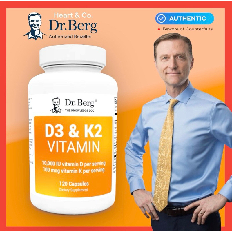 Dr. Berg Vitamin D3 K2 w/MCT Powder - Support Healthy Heart, Bone ...