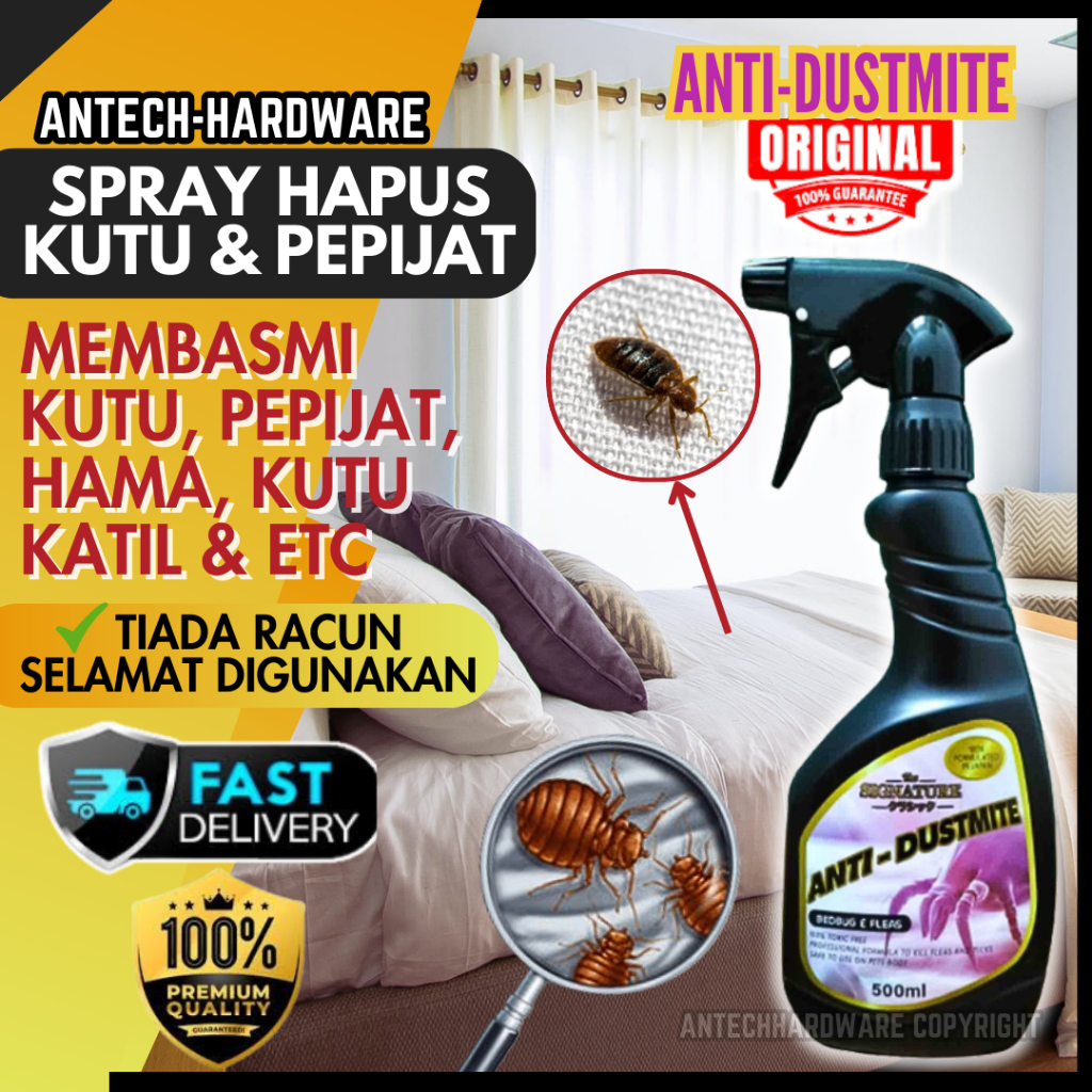 Bed Bug & Dust Mite Control Kutu Pepijat / Bed Bug Killer Spray / Ubat ...