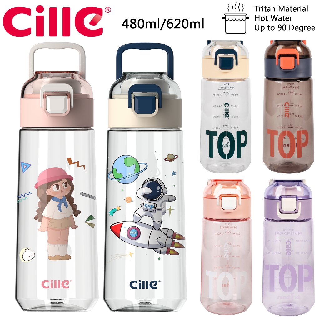 Cille 480ml/620ml Leisure Style Leakproof Tritan BPA-Free Water