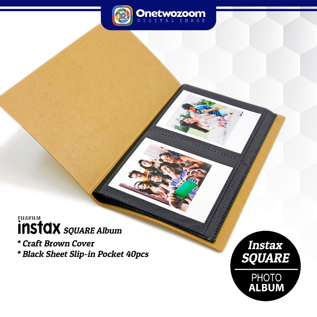 Photo Album FUJIFILM Instax SQUARE | Craft Brown Cover | Pocket Album ...
