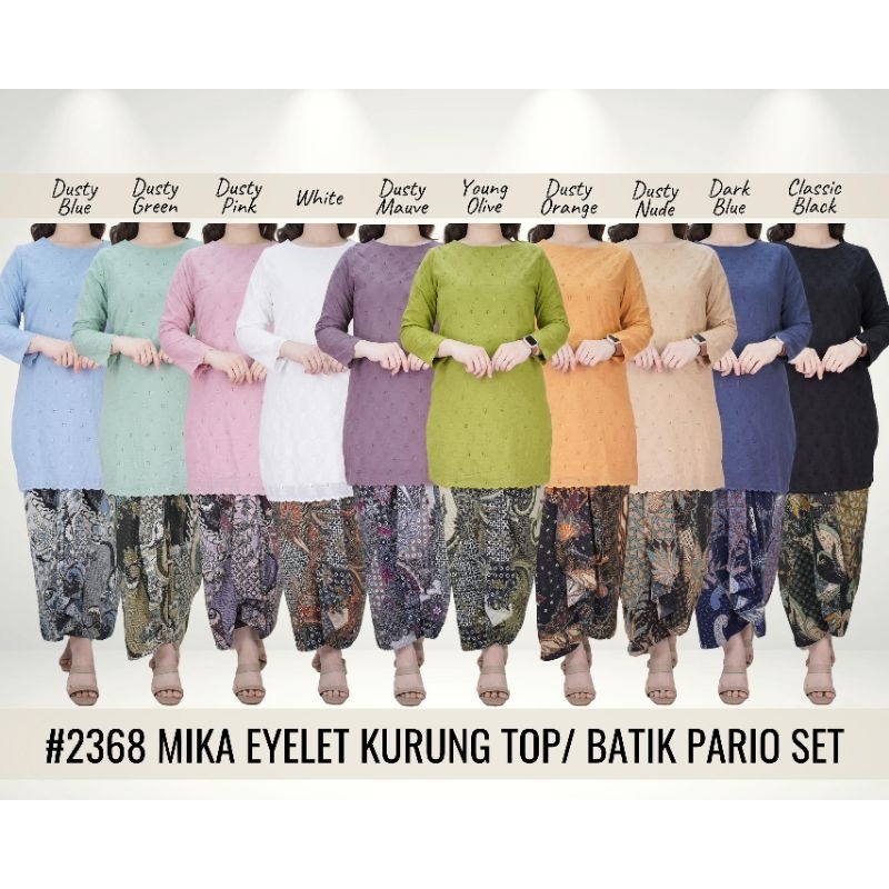 MIKA EYELET KURUNG LABUH TOP/ BATIK INSTANT PARIO SET KOLEKSI RAYA 2025 ...