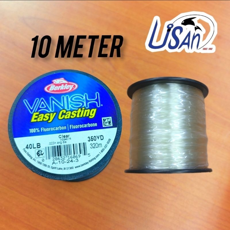 Berkley Vanish - Lenza Da Pesca In Fluorocarbonio 100% Invisibile, 320m, 0.55mm, 18,1kg - 6