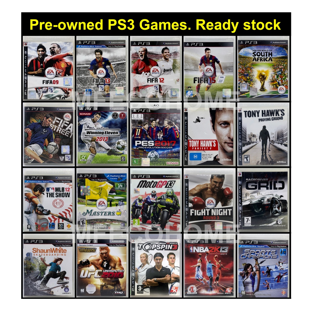 Used PS3 Games FIFA Winning Eleven PES NBA Skate Pre Owned Mixed Lot  PlayStation PHYSICAL DISC Set D | Shopee Singapore