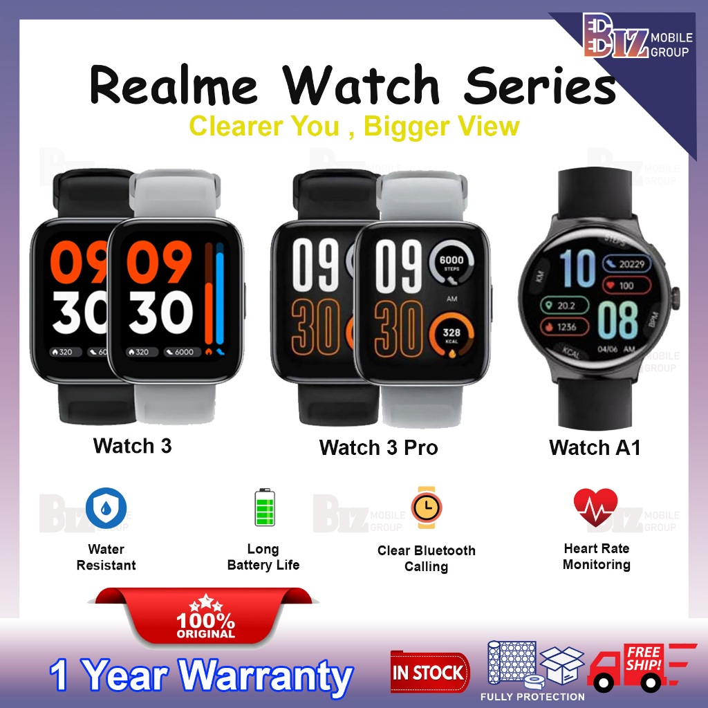 Realme Watch 3 Pro Realme Watch3 Realme Techlife Watch A1 Realme Smartwatch Shopee Singapore