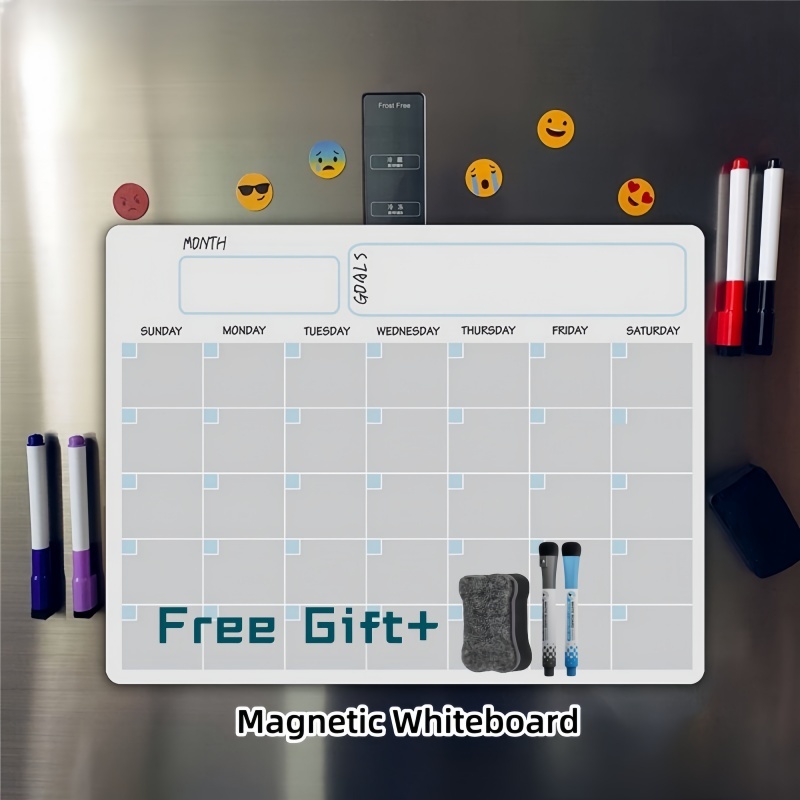 Custom Weekly Fridge Planner - Magnetic Whiteboard Weekly Calendar and Notes Section - Family Organiser & Planner - Daily Organiser
