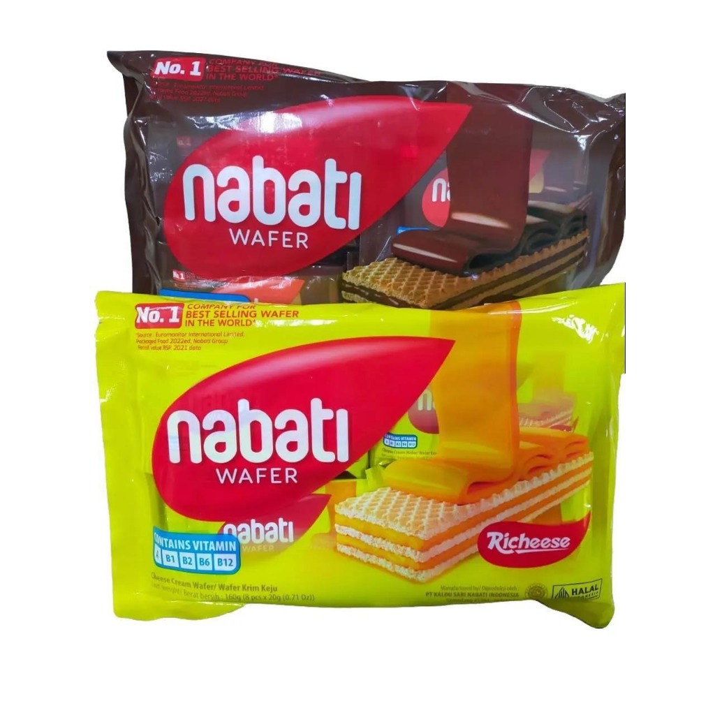 NABATI RICHOCO/RICHEESE CHOCO/CHEESE CREAM WAFER 160G(8'Sx20G) | Shopee ...