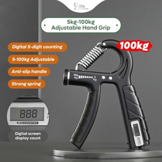 EzLife 5kg 100kg Adjustable Hand Grip Gripper Fitness Hand Exerciser with Counter Durable Hand Strength Shopee Singapore