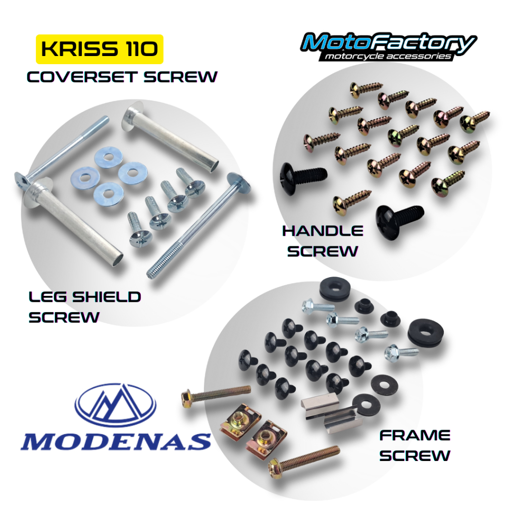 MODENAS KRISS110 FULL SET SKRU BODY COVER SCREW COMPLETE SET(FRAME ...