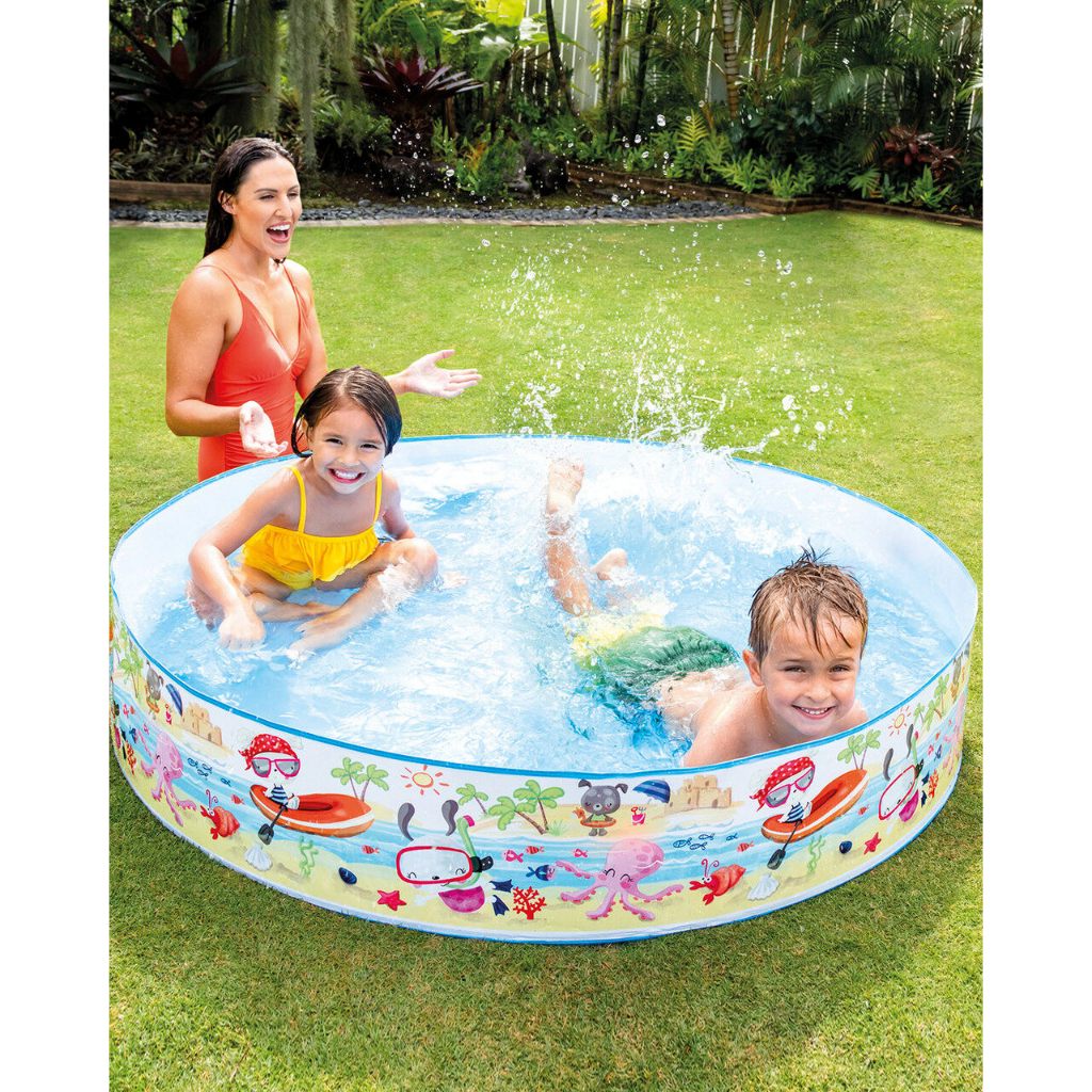 Intex My Beach Day Snapset Pool Foldable 1.52m x 25cm Portable Swimming Pool Shopee Singapore