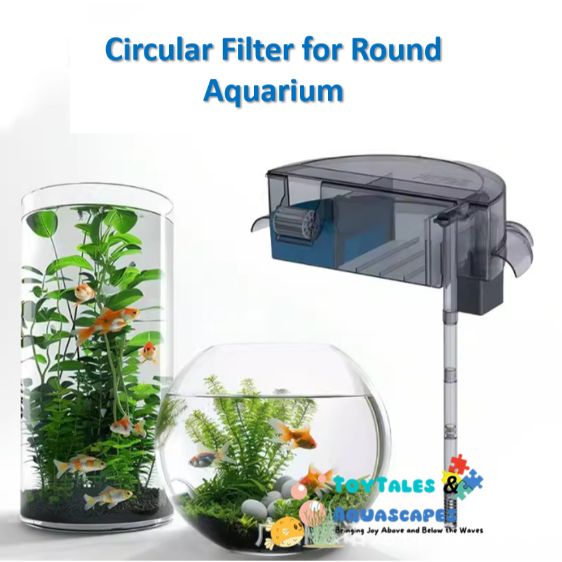 Circular Round Fish Tank Filter Set for Mini Aquarium, Round or ...