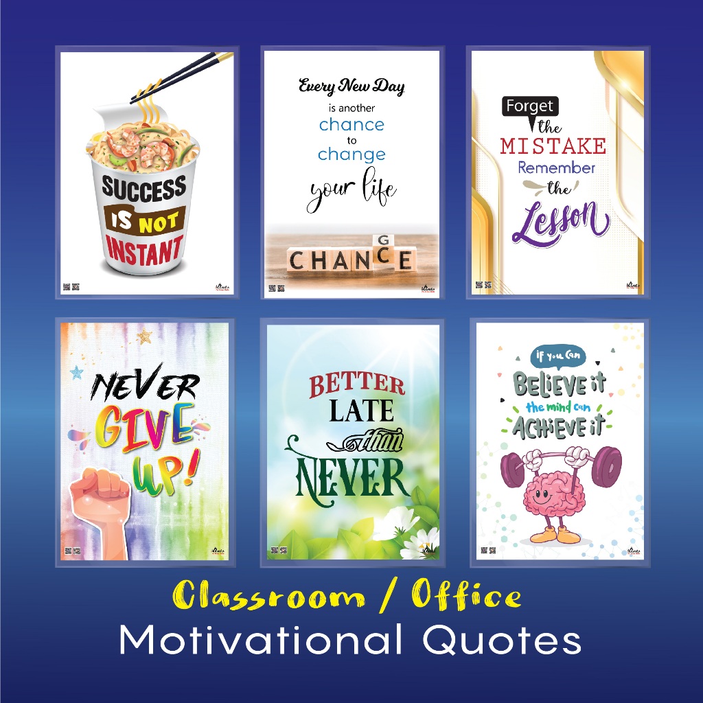 [NEW] Motivational Laminate Poster Inspiration Quotes Educational ...