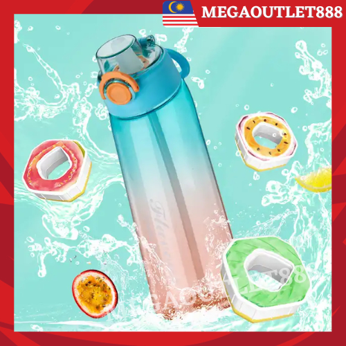 650/900ML Fruit Flavor Fragrance Water Bottle Straw Cup 0 Sugar BPA ...