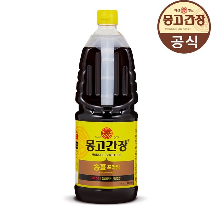 Monggo Soy Sauce Songpyo Prime 1.8L Korea Premium Brewed Soy Sauce