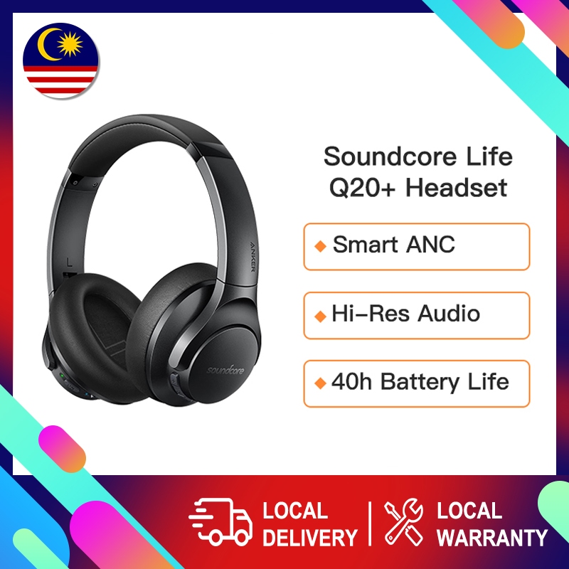 Soundcore Anker Life Q20+ Active Noise Cancelling Headphones 40H