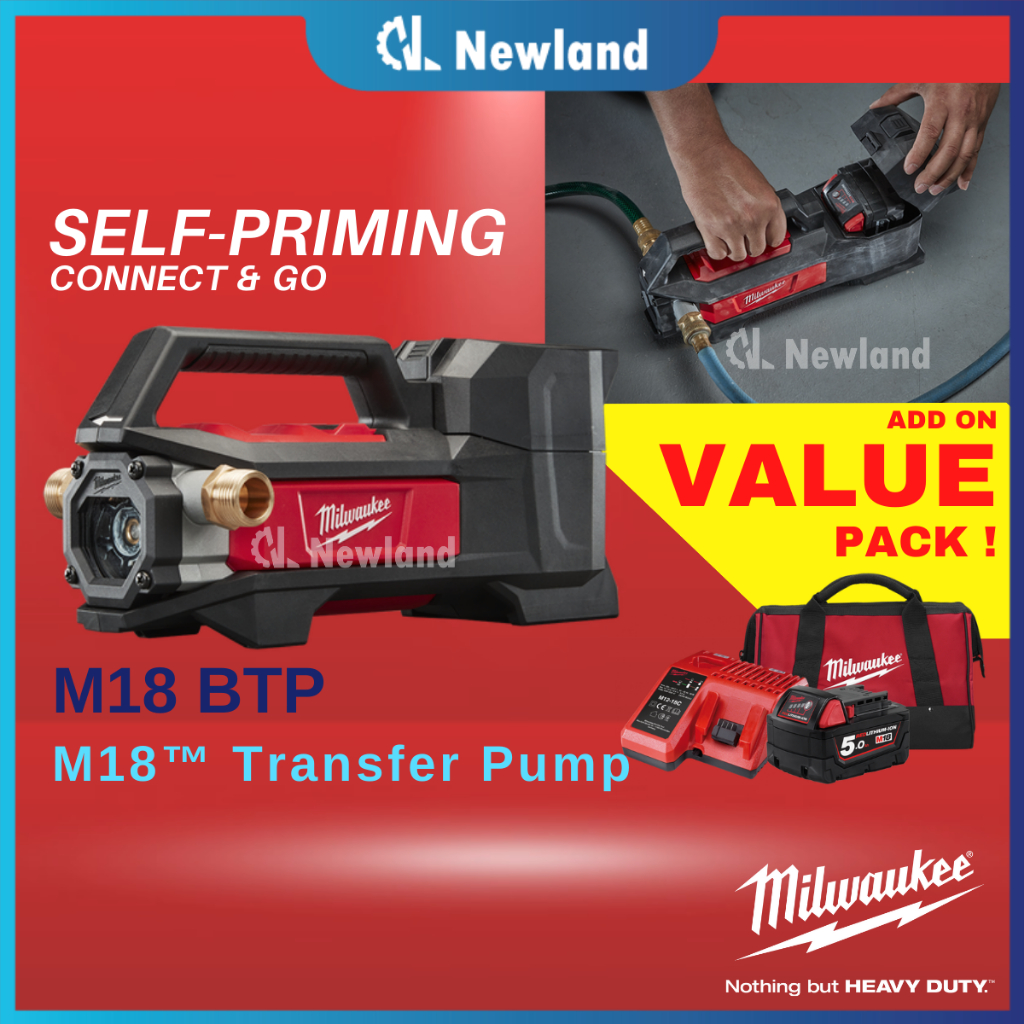 Milwaukee M18TM Transfer Pump M18 BTP Milwaukee M18 Cordless Water Pump 2 Year Warranty Shopee Singapore