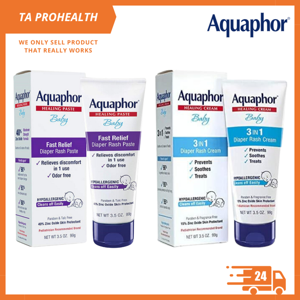 Aquaphor Fast Relief Diaper Rash Paste / Aquaphor 3 In 1 Diaper Rash ...