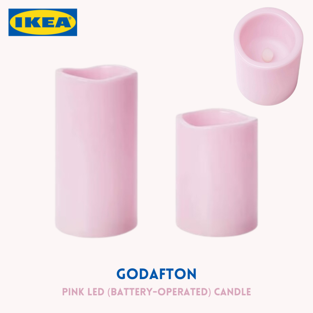 IKEA Godafton Pink LED Battery Operated Candle Discontinued (LOOSE PACK ...