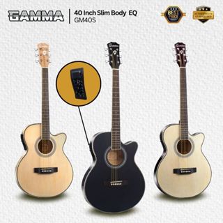 GAMMA Series 40inch Slimbody Acoustic Guitar with 4 band EQ ( GM40S-EQ /  GM40SEQ)