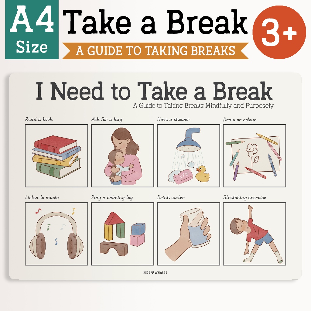 Take a break Guide, Visual Prompting Chart, PECS Classroom, Homeschool ...