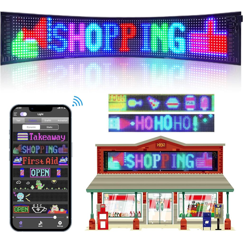 Rolling LED signs, commercial LED signs, support Bluetooth APP, DIY ...