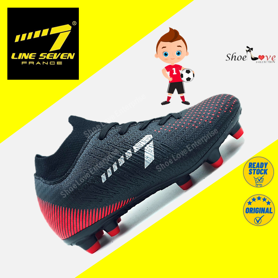 Kasut Bola Budak Line 7 GEM Kid Football Boots Children Line Seven Football Training Soccer Shoes Shopee Singapore