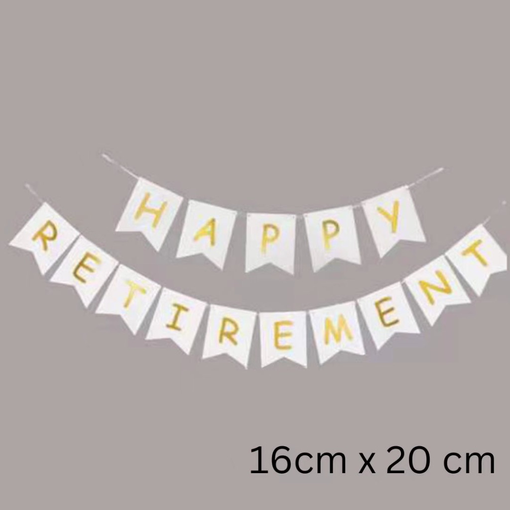 Flagge "Happy Retirement" 152x91 Cm - Schwarz, 100% Polyester Mit Ösen
