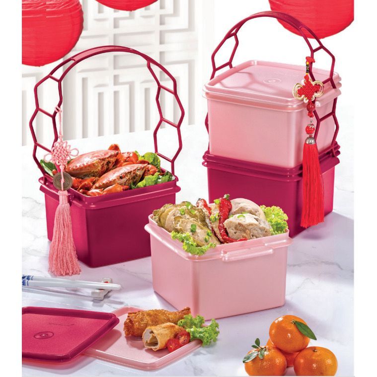 74031* Tupperware Tup Tiffin 550ml/Double Deep Duo Set 1.7L/Small Goody ...