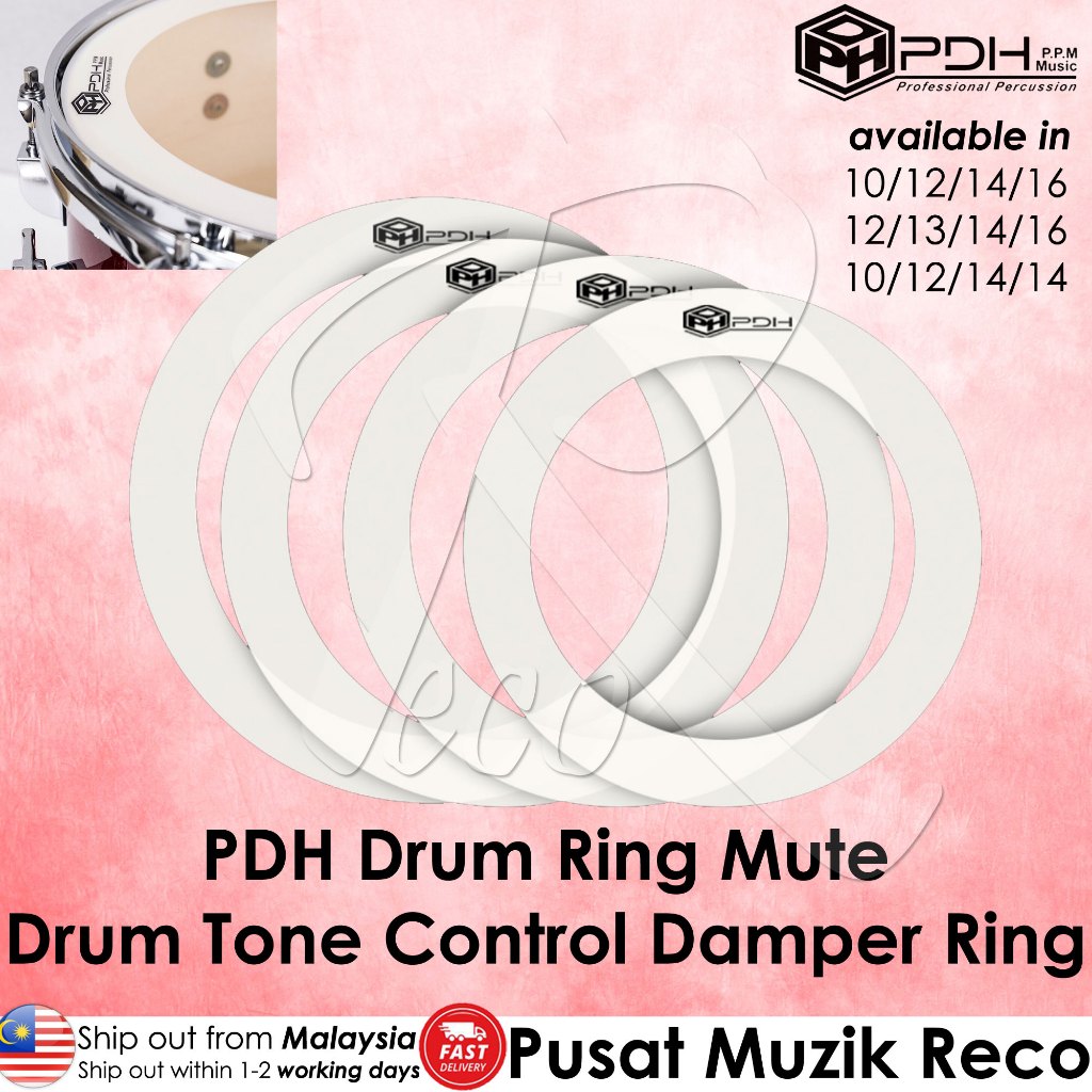 PDH Drum Ring Mute SET Drum Tone Control Ring Damper Ring Drum Muffler ...