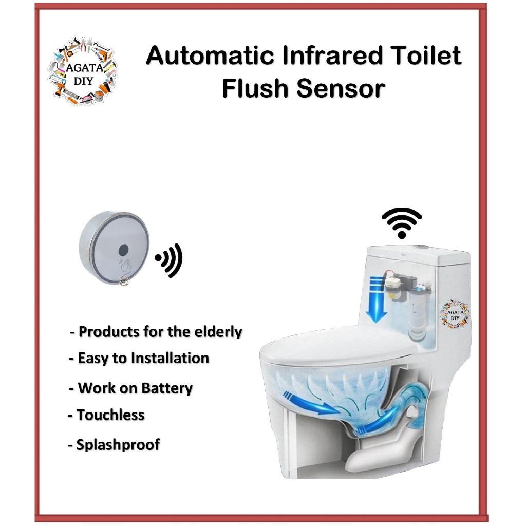 Automatic Infrared Toilet Flush Sensor Wireless Waterproof Sensor For ...