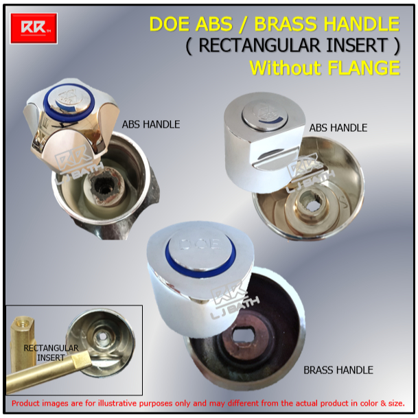 DOE Replacement handle in rectangular insert (HANDLE WITHOUT FLANGE ...