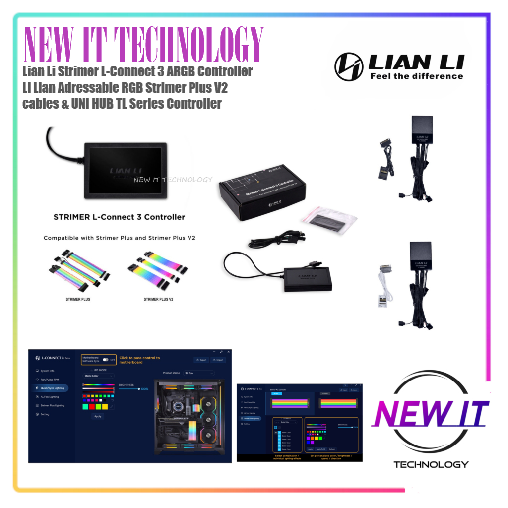 Lian Li L-Connect 3 ARGB Controller Strimer Plus & L-Wireless
