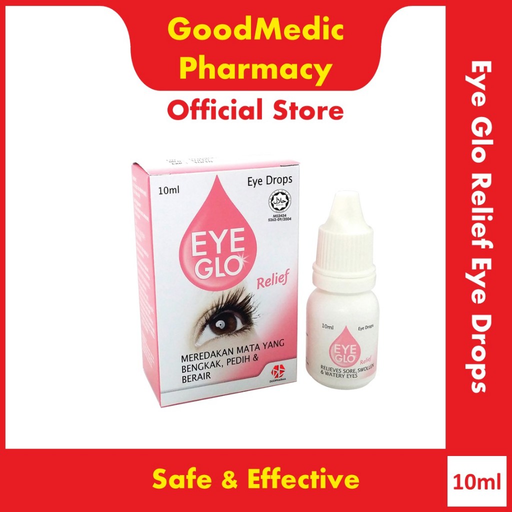 Eye Glo Relief Eye Drops Relieves Sore, Swollen and Watery Eyes (10mL