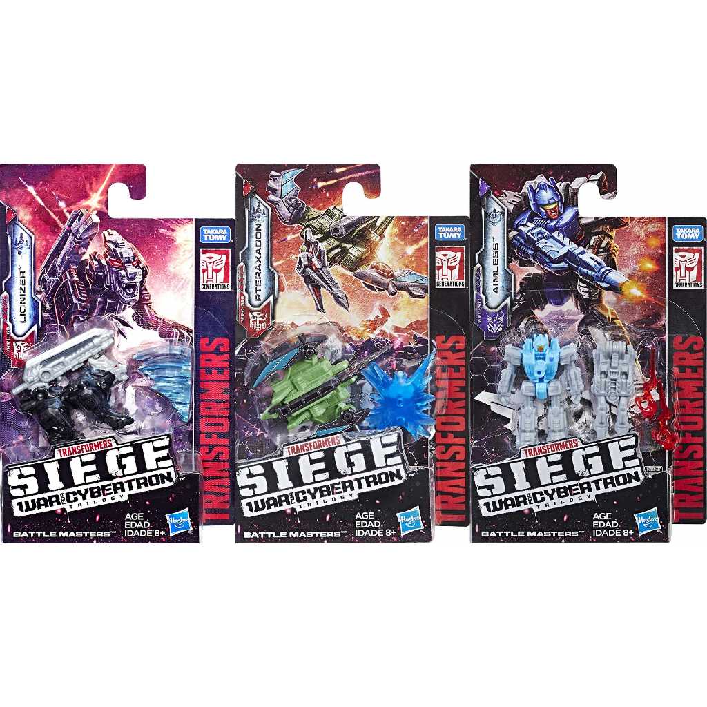 Hasbro Transformers Siege Battle Masters Lionizer, Pteraxadon, and ...