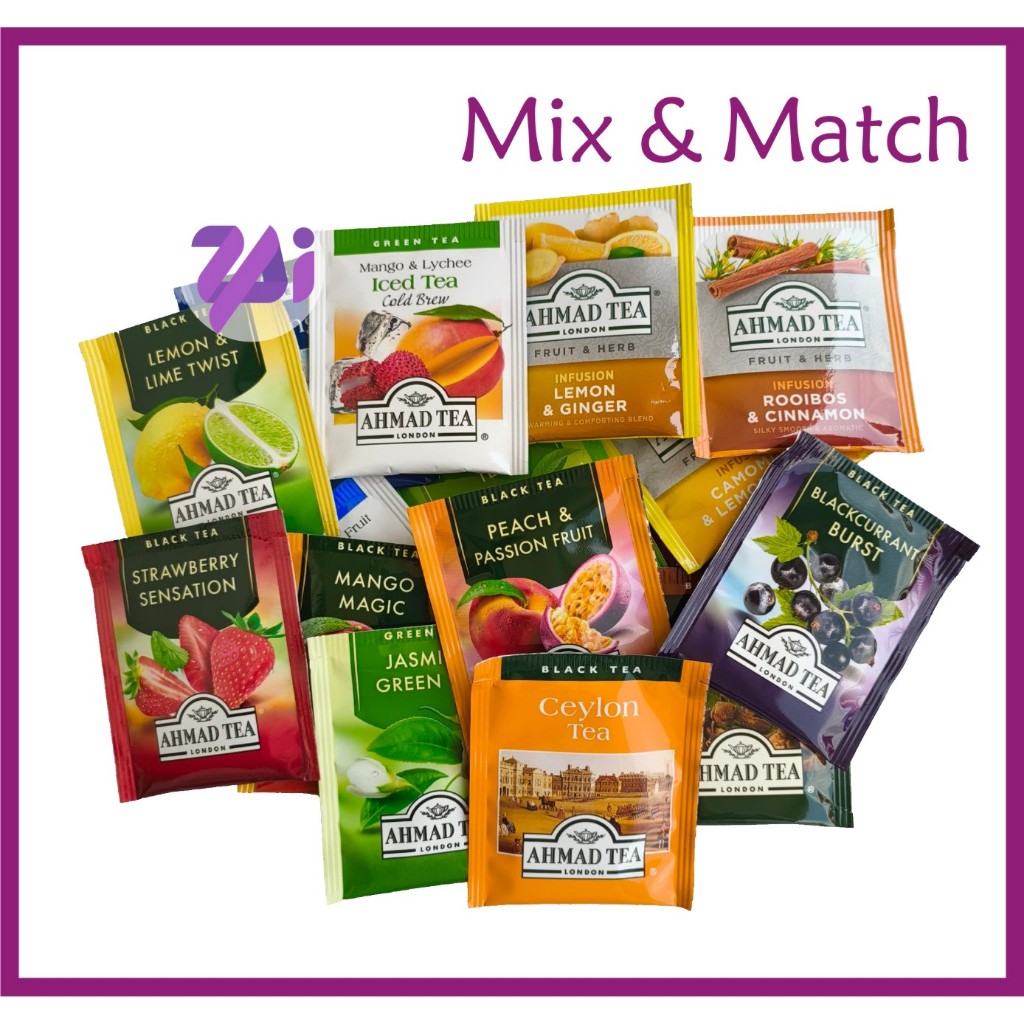 Ahmad Tea London various flavors (test pack for tasting - 1 teabag ...