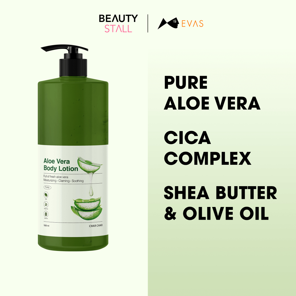 EVAS Char Char Aloe Vera Body Lotion (1500ml) Shopee Singapore