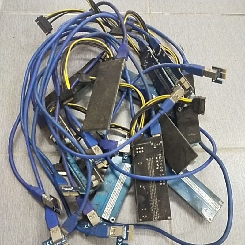 30cm PCIe PCI-E PCI Express Riser Card 1x to 16x with USB3.0 Extender ...