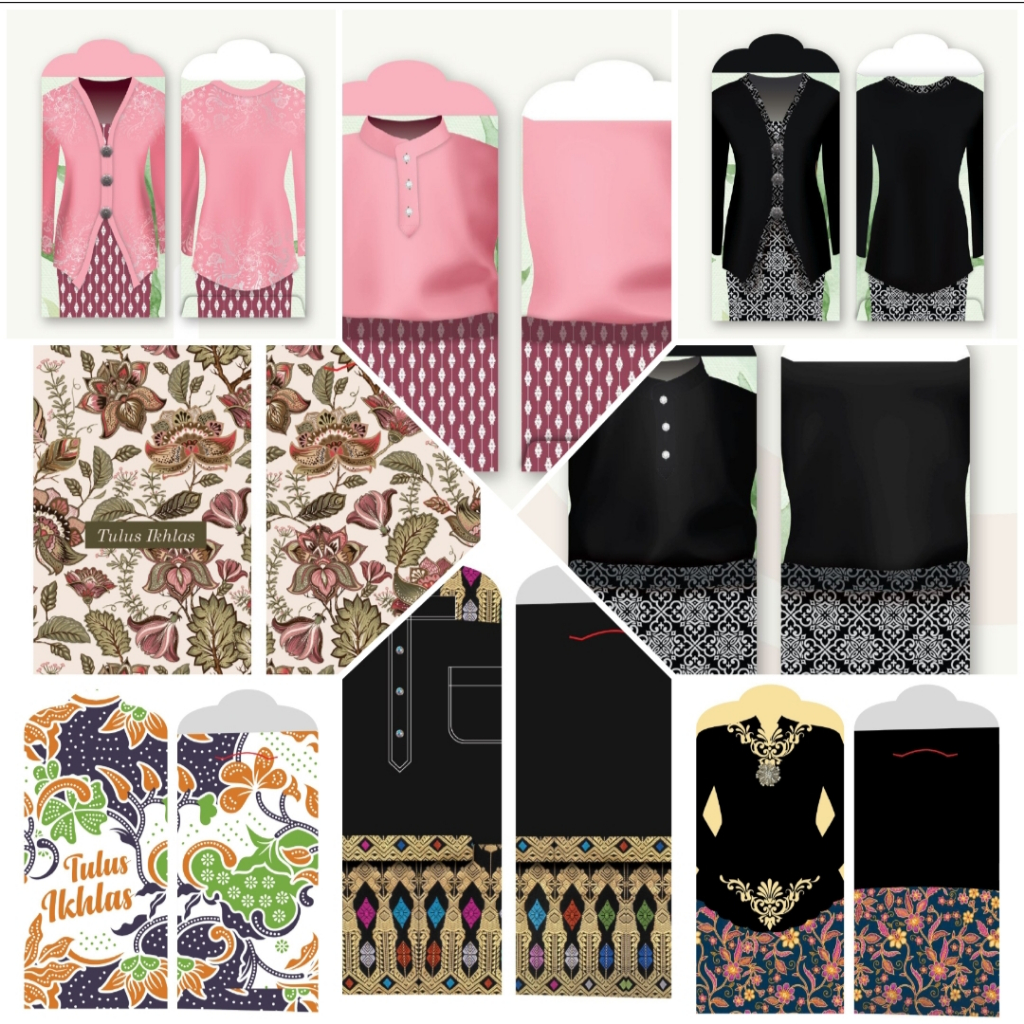 Cover Raya Theme Clothes & Batik 1pack 10pcs | Shopee Singapore