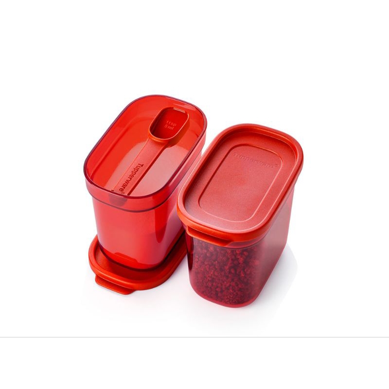 Tupperware (2 Pcs - Red Peach) Umami Collection 500ml with Spoon ...
