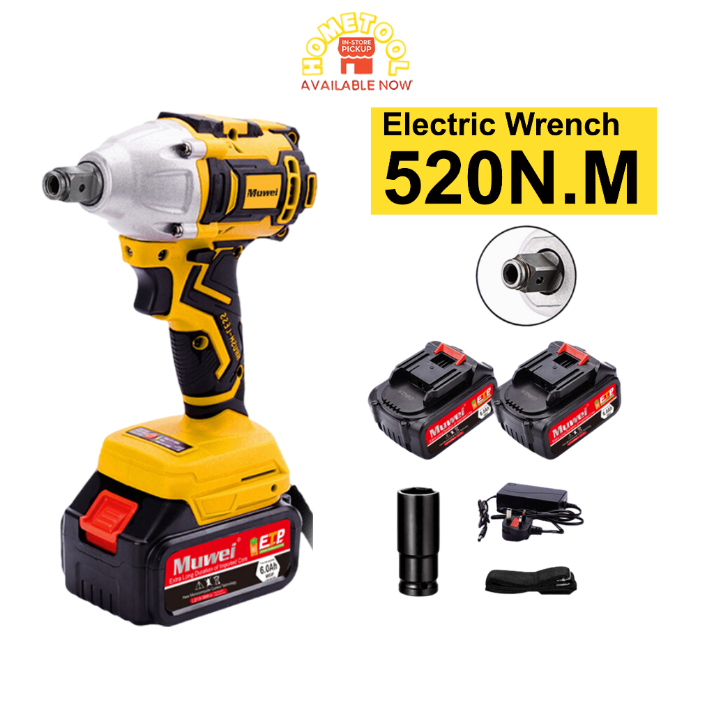 HOMETOOL 1/4 Inch Electric Impact Wrench Cordless Brushless Wrench