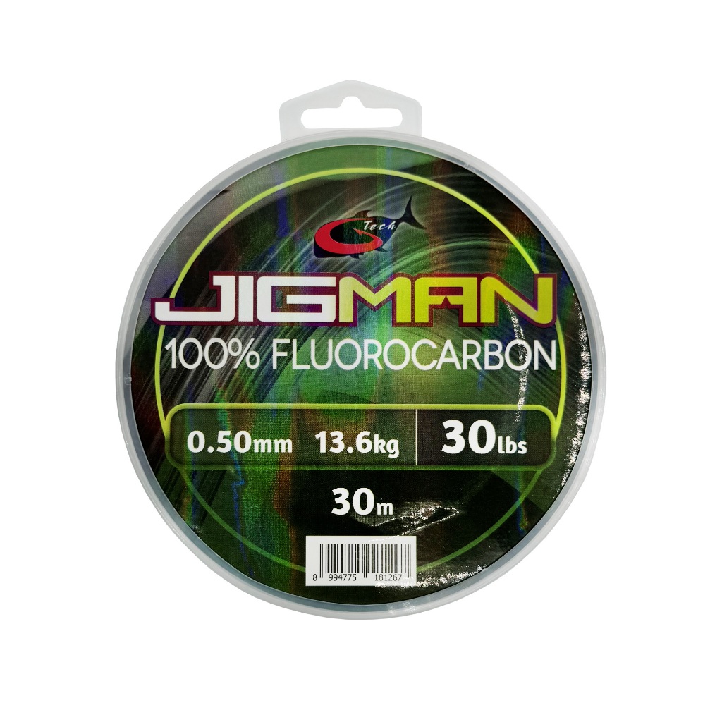 NEW G-TECH JIGMAN FC FISHING LINE (30M) 100% FLUOROCARBON 20LB