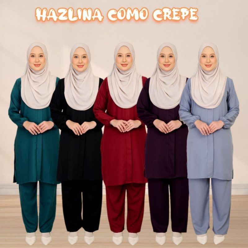 Baju kuarng (set warda) Hazlina Raya 2024 ( Exclusive como-Crepe ...