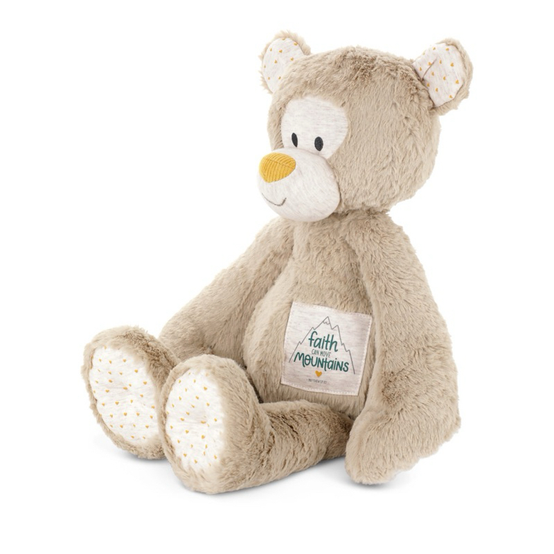Demdaco Faith Can Move Mountains Bear Plush Baby Kids Infant soft
