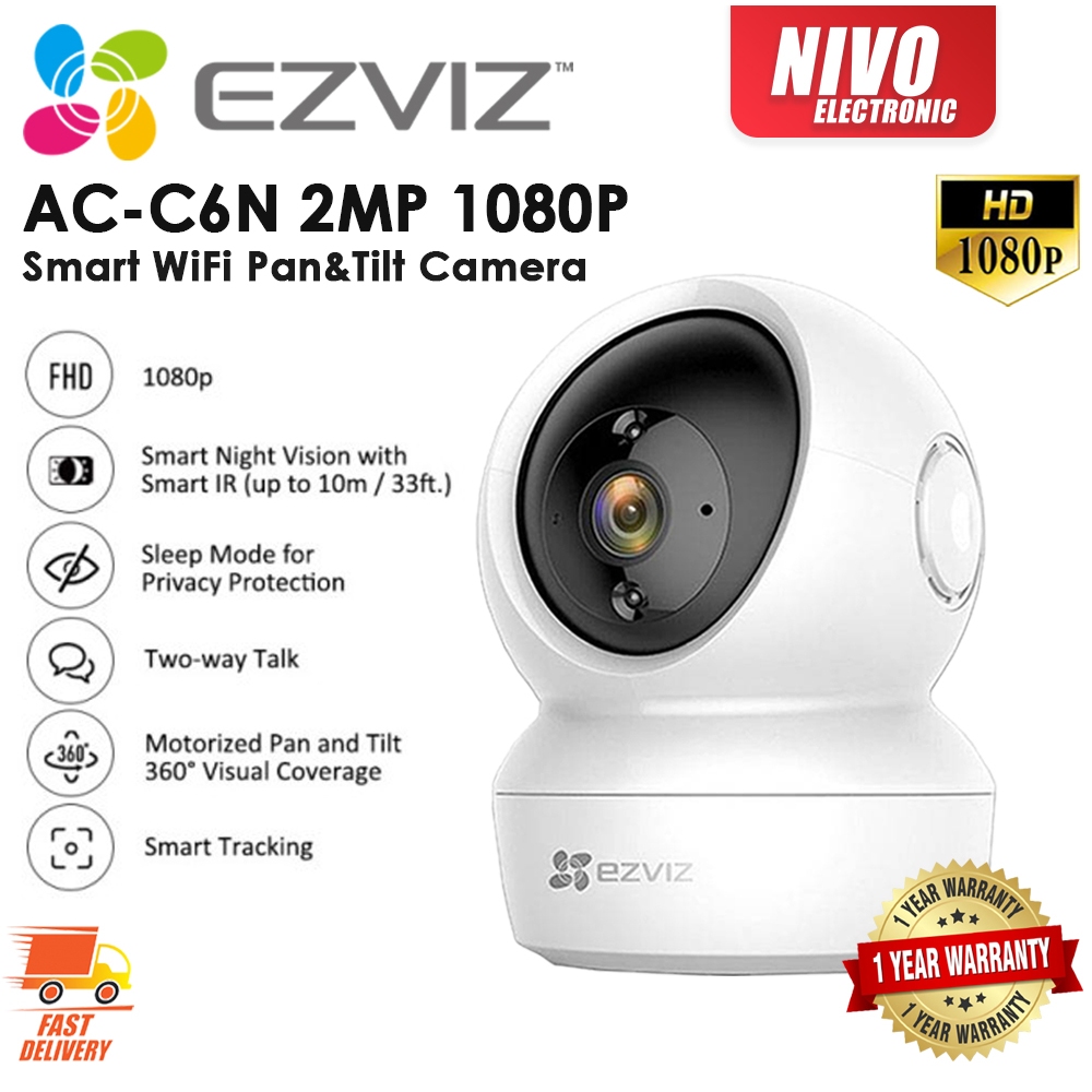 Ezviz C6N 1080P HD Pan Tilt Motion Tracking IP Wireless WiFi Security Camera With LAN