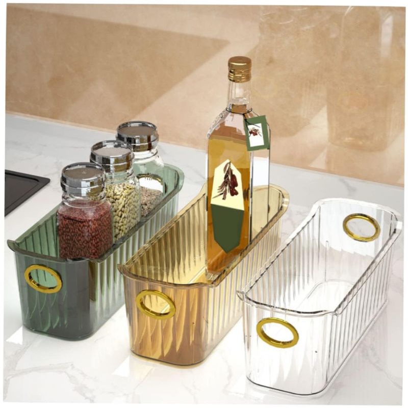 Cosmetics Narrow Storage Box Small Container Storage Shelves Plastic ...