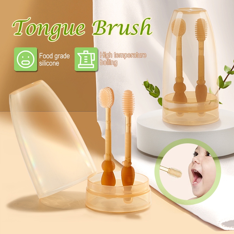 in Silicone Baby Toothbrush Tung Cup Set Infant Rubber Teeth
